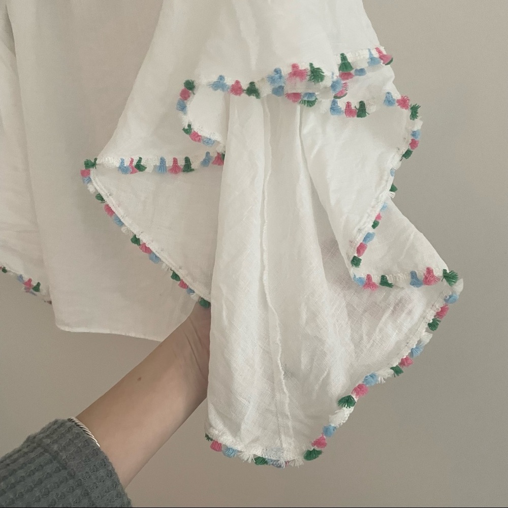 Zara Linen Bell Sleeve Blouse size XS - Picture 9 of 11